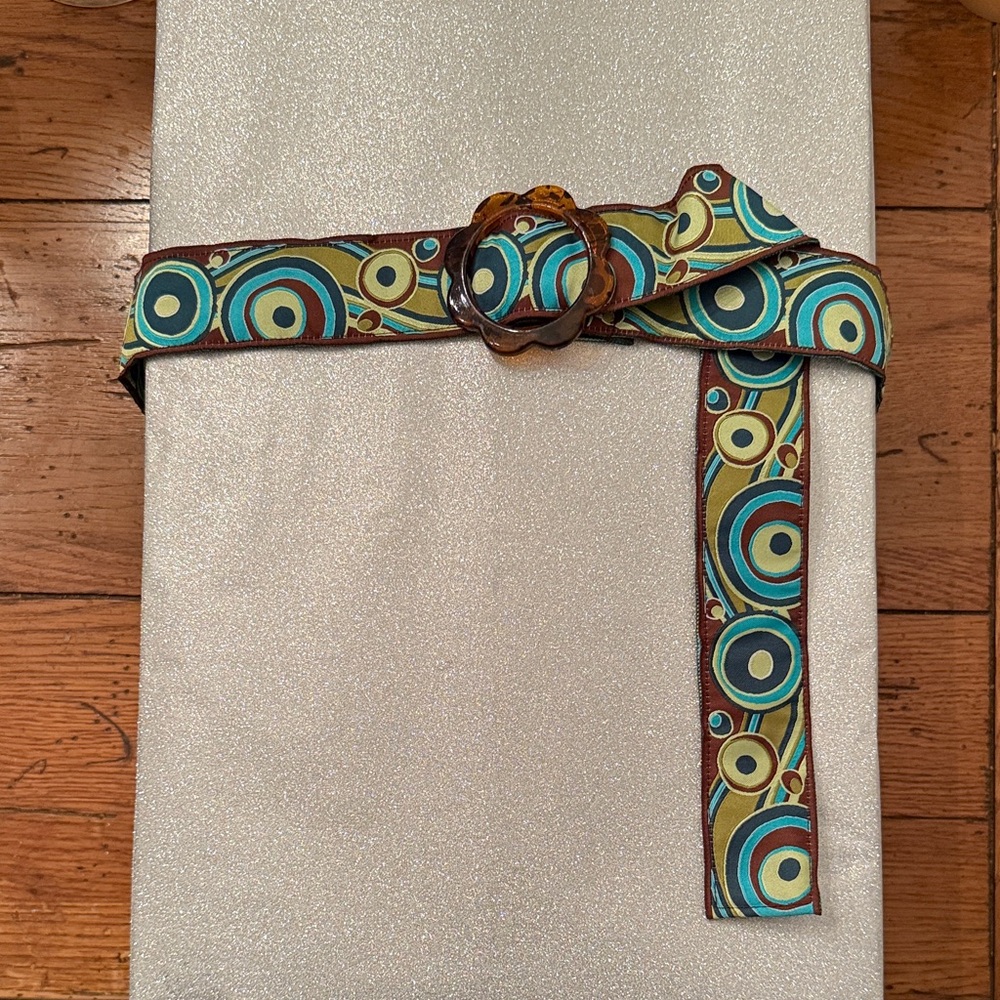 Multicolor Patterned Women's Ribbon Belt